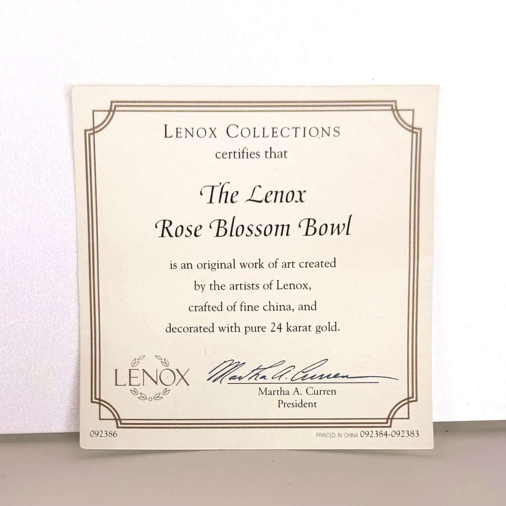 Lenox Ivory Rose Blossom Bowls Gold Trim Porcelain Set Of 2 NEW - Picture 3 of 16